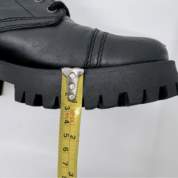 Steve Madden Olly Lace Up Women's Leather Boots Color Black SZ9.5 - Picture 11 of 13